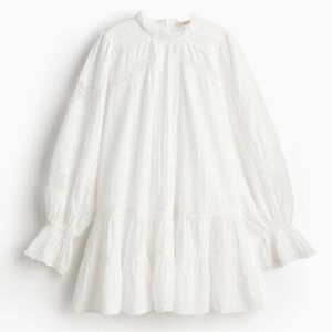 NWOT H&M XXL White Lace Trimmed Cotton Dress